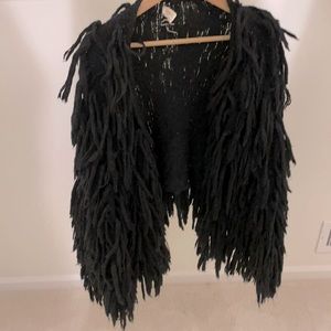 Gypsy soul statement cardigan sweater in black sm